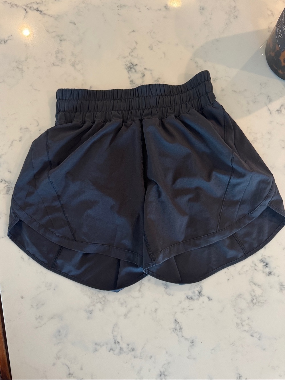lululemon athletica Women's black Track That shorts 5"